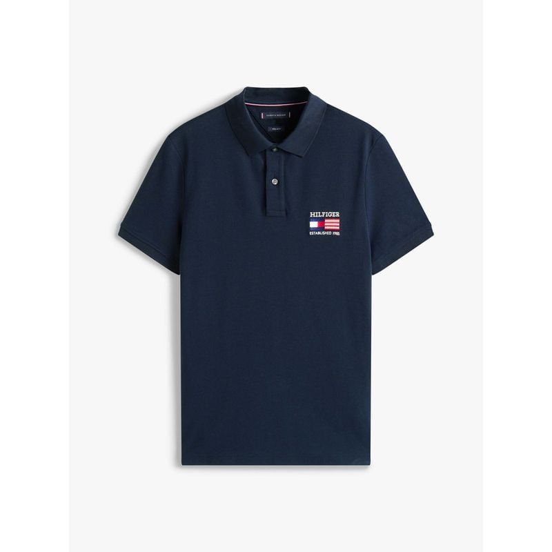 Tommy Hilfiger - Áo thun có cổ polo tay ngắn nam Hilfiger Flag Regular Polo