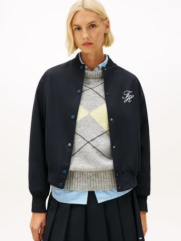 Tommy Hilfiger - Áo Khoác Bomber Nữ Timeless Wool Blend Relaxed Bomber Jacket