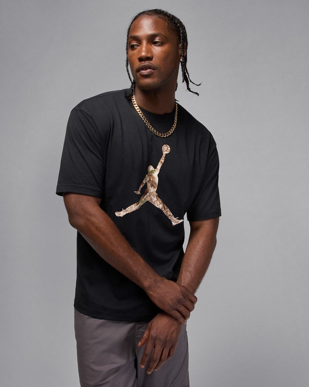 Nike - Áo thun tay ngắn thể thao Nam Jordan Brooklyn Men's Realtree Jumpman T-Shirt