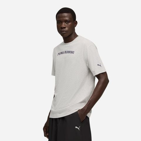 Puma - Áo thun tay ngắn chạy bộ nam Men's Run Graphic Tee Oversized Running