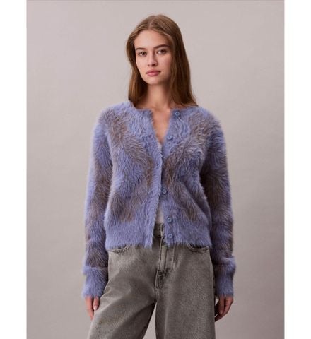 Calvin Klein - Áo len tay dài nữ Fuzzy Novelty Argyle Sweater - 2
