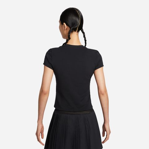 Nike - Áo thun tay ngắn quần vợt tennis Nữ Women's Court Advantage Dri-Fit Short-Sleeve Tennis T-Shirt - Black