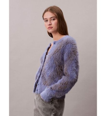 Calvin Klein - Áo len tay dài nữ Fuzzy Novelty Argyle Sweater - 4