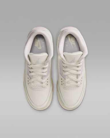 Nike - Giày Trẻ Em Thiếu Niên Air Jordan 3 Retro Sail and Jade Aura Big Kids' Shoes - 4