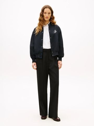 Tommy Hilfiger - Áo Khoác Bomber Nữ Timeless Wool Blend Relaxed Bomber Jacket
