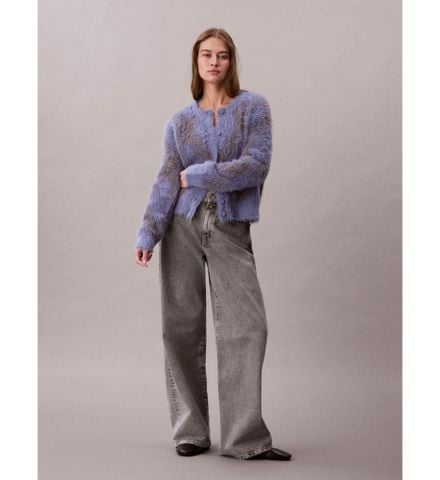 Calvin Klein - Áo len tay dài nữ Fuzzy Novelty Argyle Sweater - 3