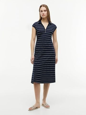 Tommy Hilfiger - Đầm Polo Nữ Pique Henley Midi Polo Dress