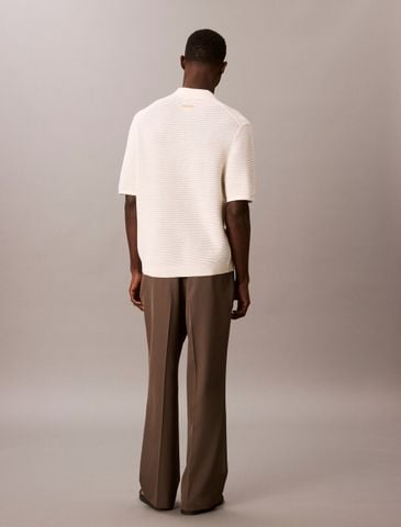 Calvin Klein - Áo polo dệt kim tay ngắn nam Tech Knit Johnny Collar Polo Shirt - 3