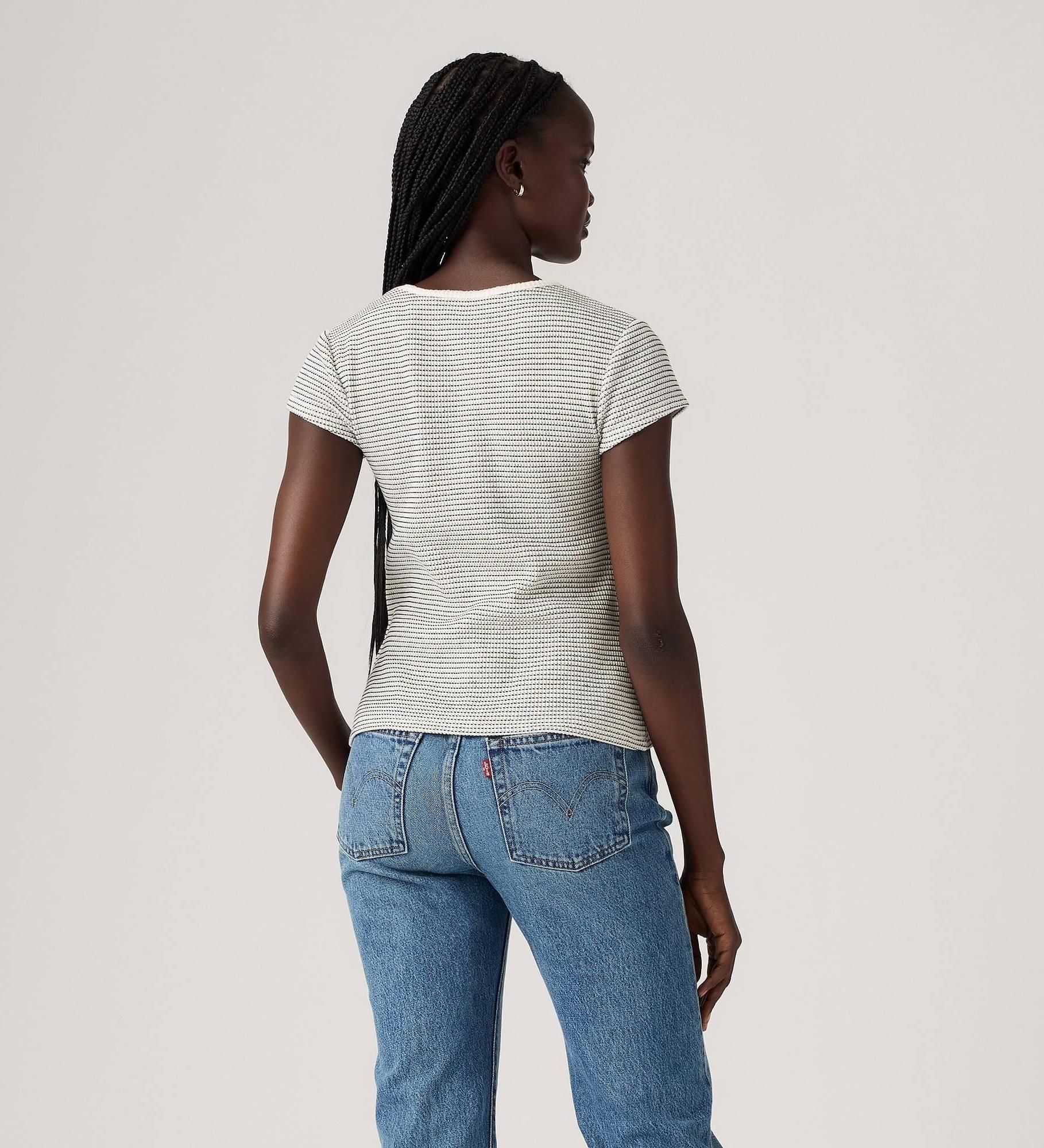 Levi's - Áo tay ngắn dệt kim nữ Dry Goods Waffle Cap-Sleeve Top