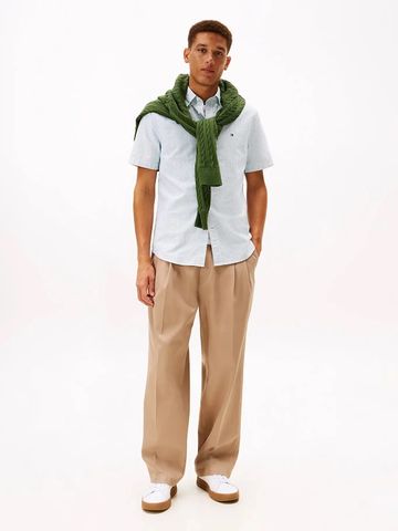 Tommy Hilfiger - Áo sơ mi tay ngắn nam Heritage Oxford Stripe Shirt