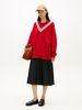 Tommy Hilfiger - Chân Váy Nữ Pleated Check Wool Blend Midi Skirt