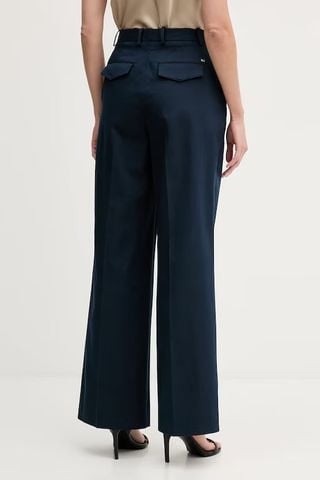 Tommy Hilfiger - Quần tây Dài Nữ Cotton Wide Leg Women's Fabric Trousers Blue Pant - 3