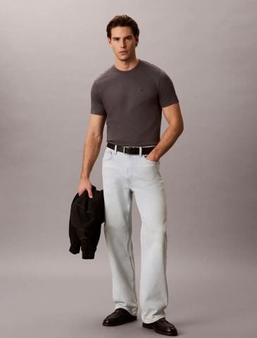 Calvin Klein - Áo Thun Tay Ngắn Nam Slim Premium Interlock Crew