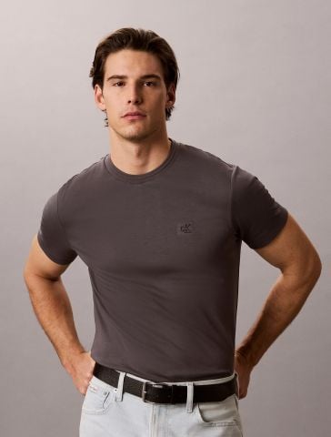 Calvin Klein - Áo Thun Tay Ngắn Nam Slim Premium Interlock Crew