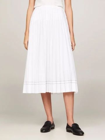 Tommy Hilfiger - Váy nữ Pleated Flared Midi Skirt