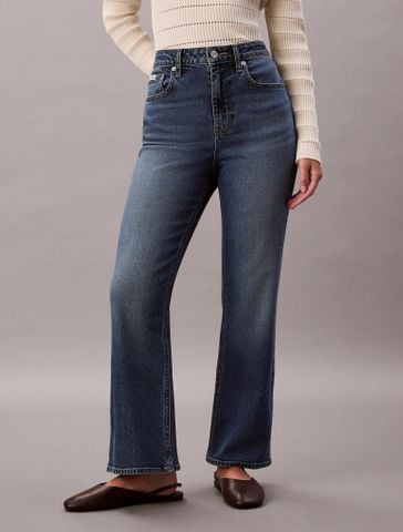 Calvin Klein - Quần Jean Dài Nữ High Rise Crop Flare Brook Fal