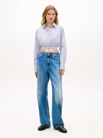 Tommy Hilfiger - Áo Sơ Mi Nữ Regular Fit Elasticated Waistband Short Shirt - 3