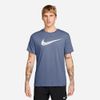 Nike - Áo thun tay ngắn tập luyện Nam Men's Nike Dri-Fit Swoosh Fitness T-Shirt - Blue