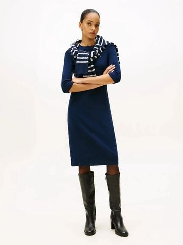 Tommy Hilfiger - Đầm nữ TH Rib Puff Sleeve Dress