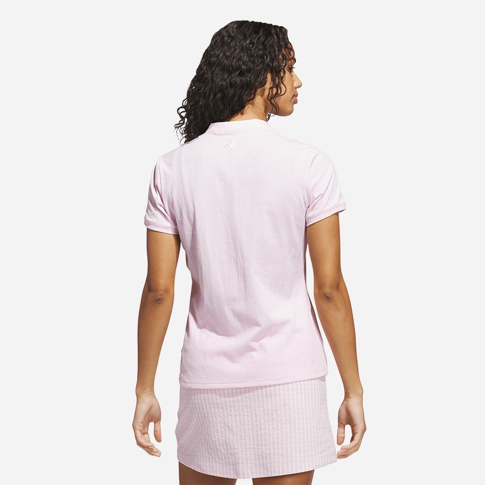 adidas - Áo thun có cổ đánh gôn Nữ Women's Adidas Go-To Jacquard Golf Polo - Pink