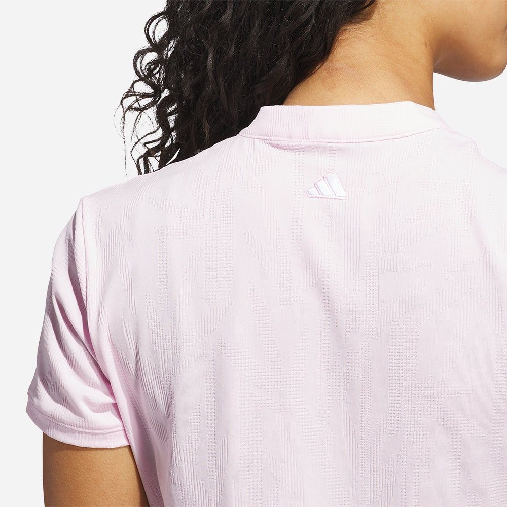 adidas - Áo thun có cổ đánh gôn Nữ Women's Adidas Go-To Jacquard Golf Polo - Pink