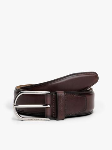 Tommy Hilfiger - Dây nịt nam Relaxed TH 3.5mm Business Monogram Leather Belt