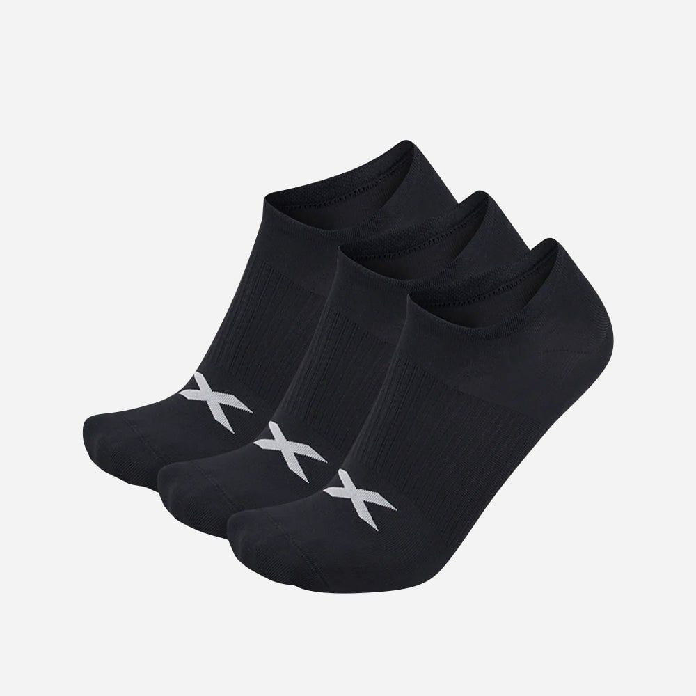 2Xu - Bộ ba đôi Vớ tất nam nữ Invisible Sock 3 Pack Running