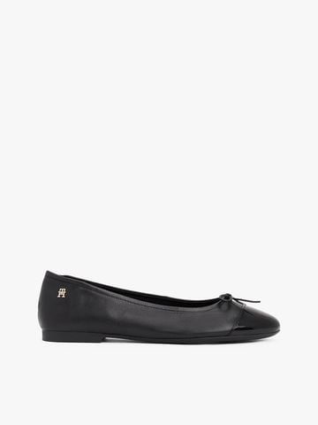 Tommy Hilfiger - Giày búp bê nữ Leather Patent Toe Cap Ballerinas