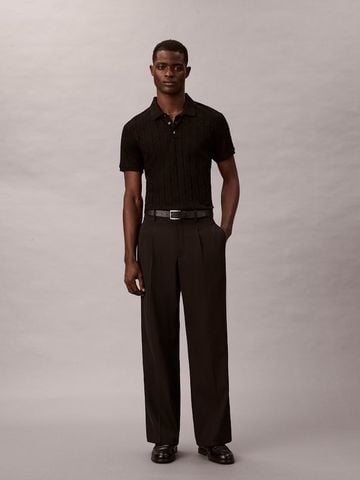Calvin Klein - Áo polo tay ngắn nam Allover Emblem Logo Jacquard Polo Shirt - 4