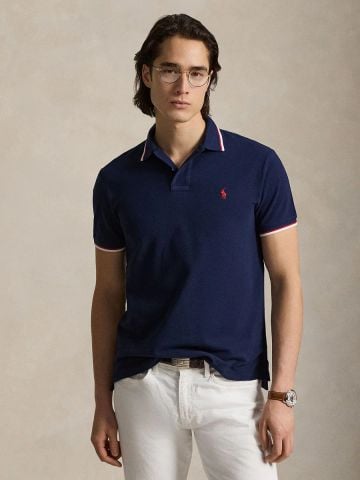 Ralph Lauren - Áo Polo Nam Custom Slim Fit Mesh Polo Shirt