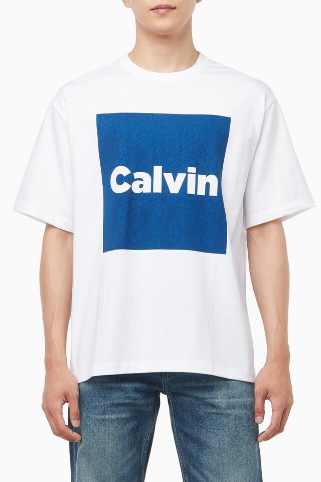 Calvin Klein - Áo thun thời trang nam Logo Box Graphic Relaxed T-Shirt