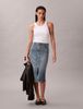 Calvin Klein - Váy jean nữ Front Zip Denim Skirt