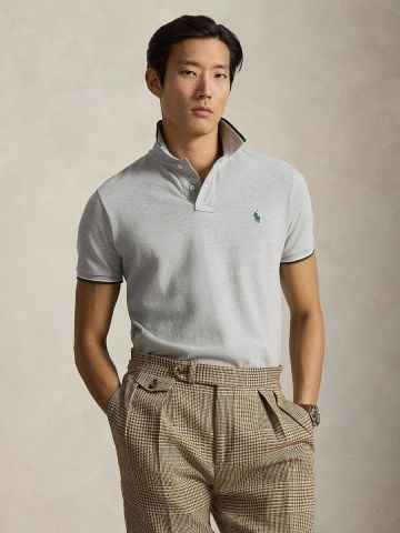 Ralph Lauren - Áo Polo Nam Custom Slim Fit Mesh Polo Shirt