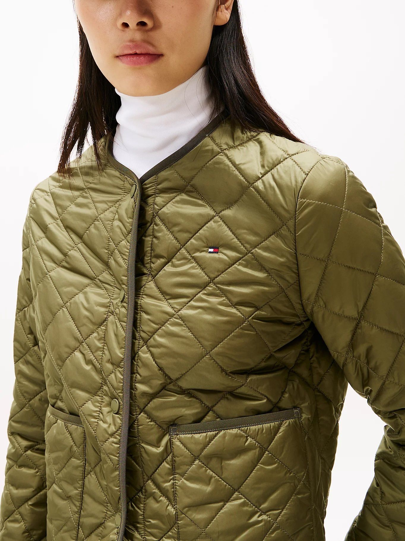 Tommy Hilfiger - Áo khoác tay dài nữ Lightweight Water Repellent Padded Quilted Jacket