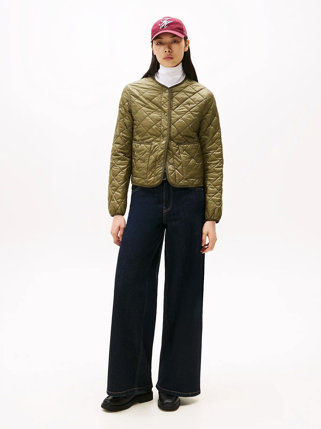 Tommy Hilfiger - Áo khoác tay dài nữ Lightweight Water Repellent Padded Quilted Jacket