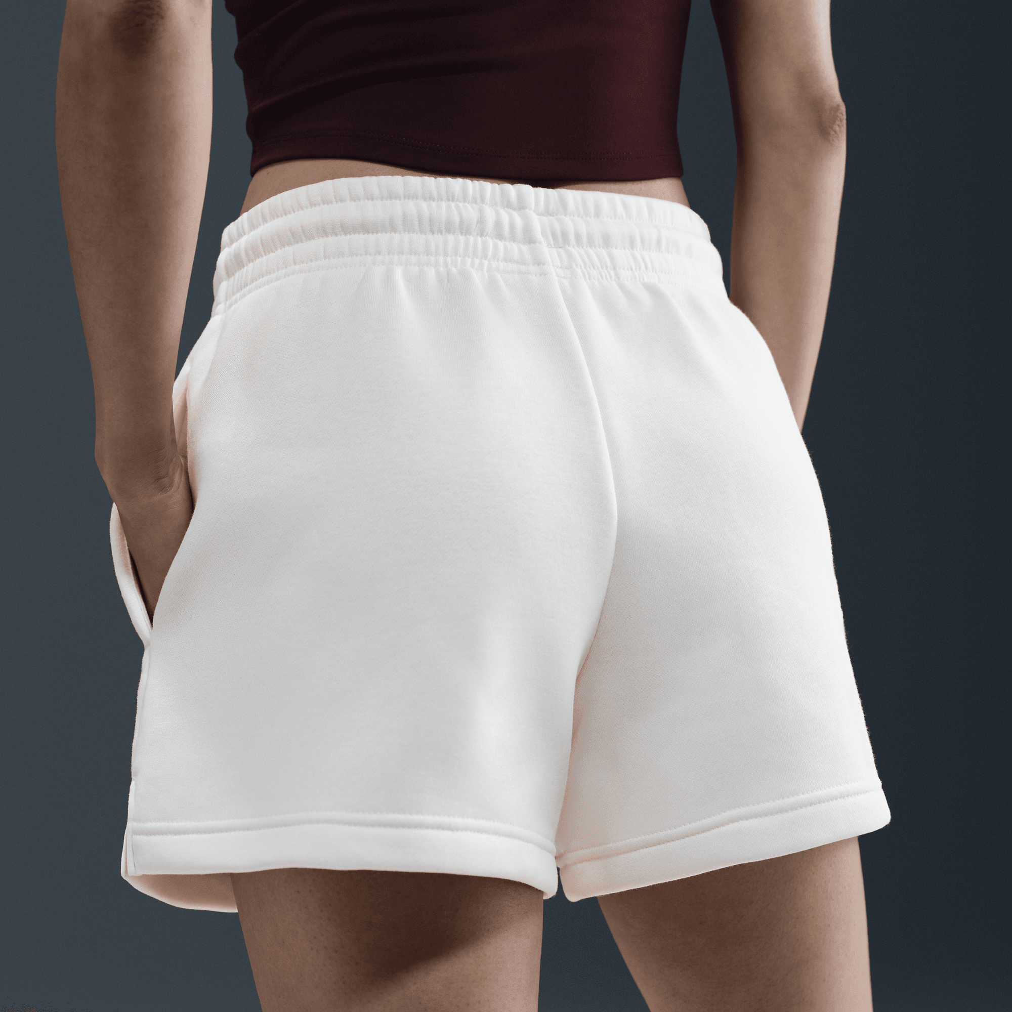 Nike - Quần ngắn thể thao Nữ Nike Sportswear Phoenix Fleece Women's Mid-Rise 4