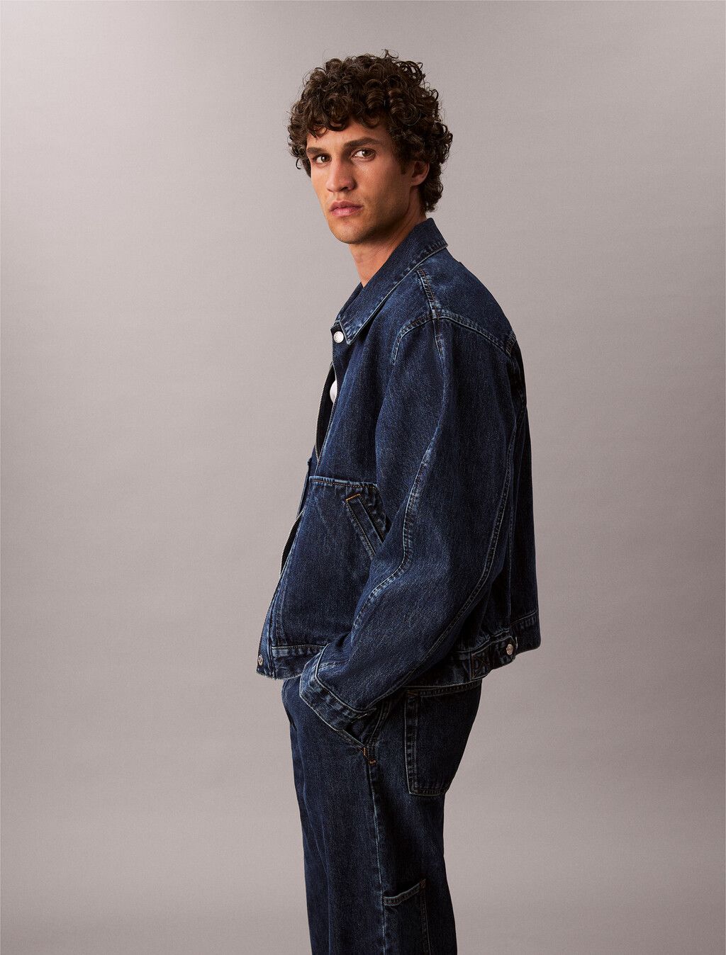 Calvin Klein - Áo khoác jeans nam Workwear Denim Jacket