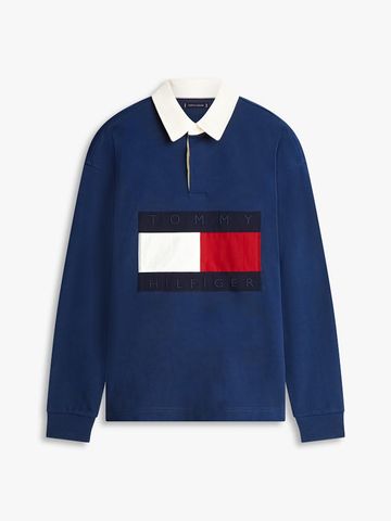 Tommy Hilfiger - Áo Sweatshirt Nam Flag Logo Relaxed Rugby Shirt