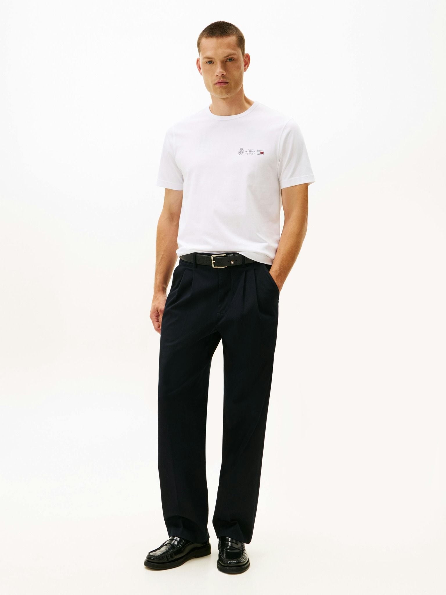 Tommy Hilfiger - Áo thun tay ngắn nam Small Crest Outline Tee