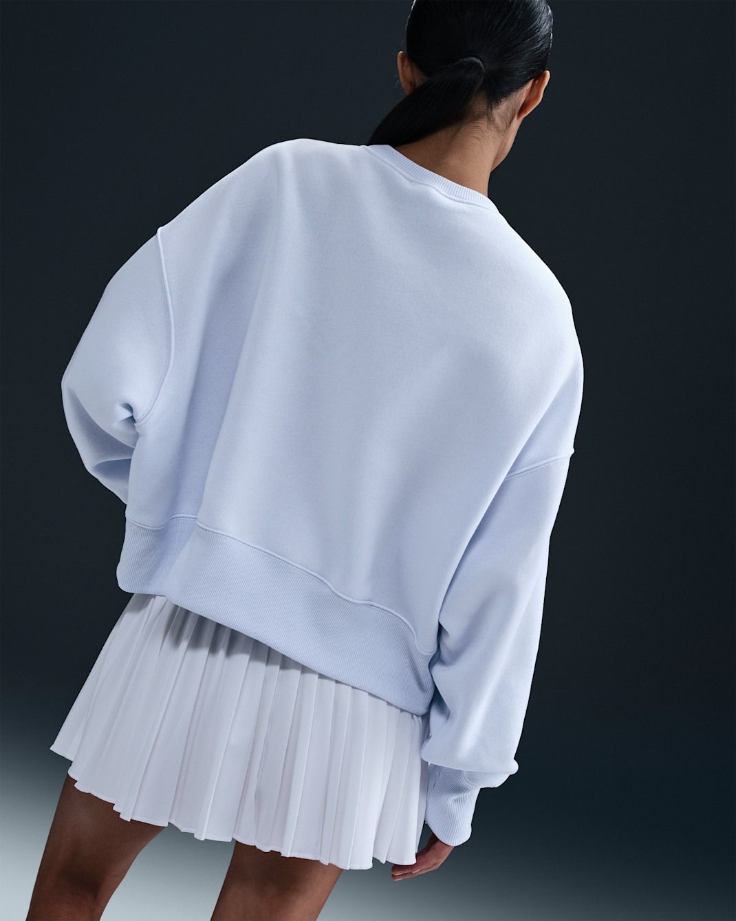 Nike - Áo nỉ tay dài thể thao Nữ NikeCourt Phoenix Fleece Women's Over-Oversized Crew-Neck Tennis Sweatshirt