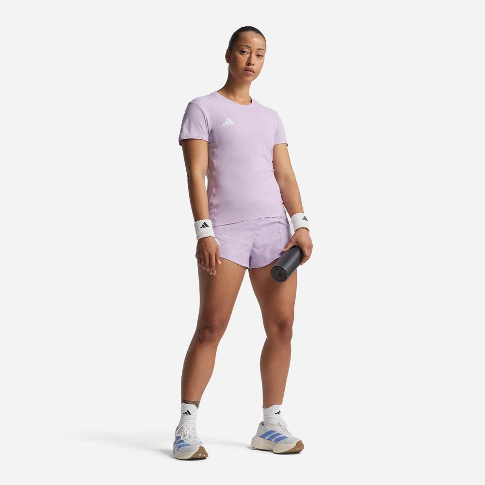 adidas - Áo thun chạy bộ Nữ Women's Adidas Adizero Essentials Running T-Shirt - Purple