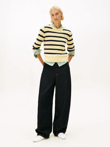 Tommy Hilfiger - Áo len tay dài nữ Cable Knit Crew Neck Jumper - 4