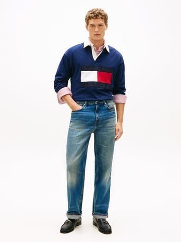 Tommy Hilfiger - Áo Sweatshirt Nam Flag Logo Relaxed Rugby Shirt - 4