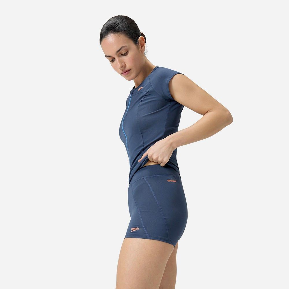 Speedo - Quần bơi chống nắng nữ Panel Printed Short Af Swimming