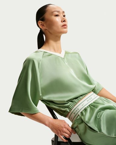 Nike - Áo Tay Ngắn Thể Thao Nữ Sportswear Women's Oversized Satin Top