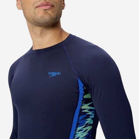 Speedo - Áo Rashguard Nam Long Sleeve Hyperboom Splice Rash Guard - 4