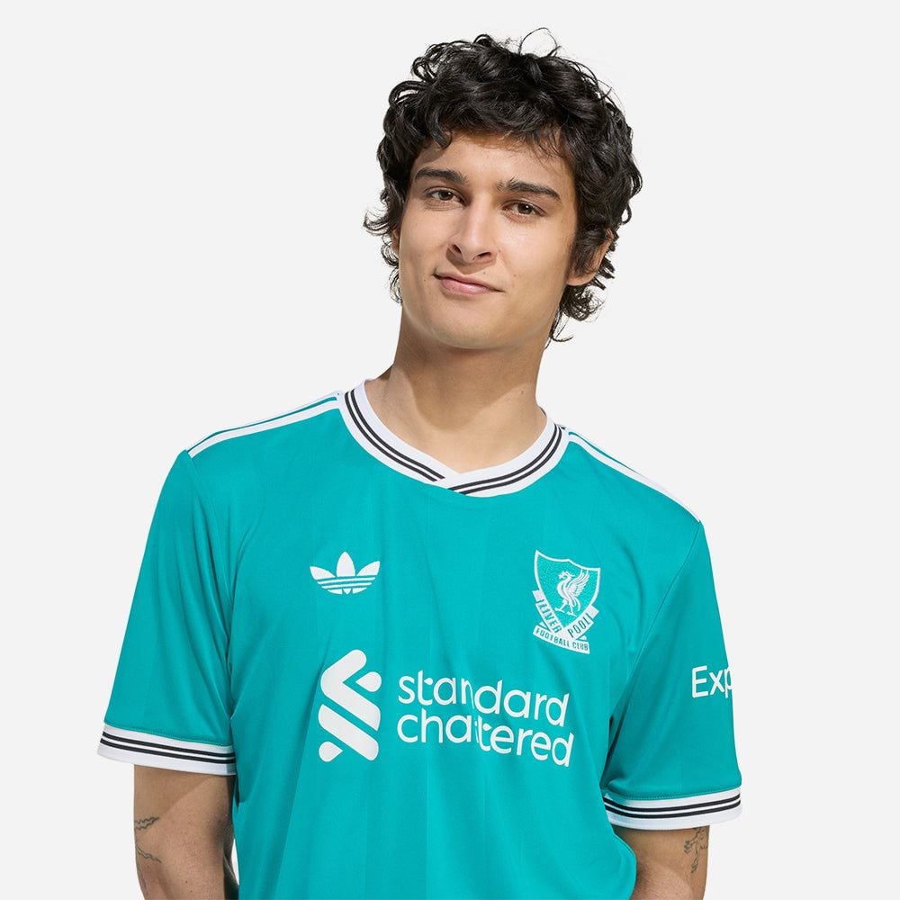 adidas - Áo thun đá banh Nam Men's Adidas Liverpool Fc 25/26 Third Football Jersey - Blue