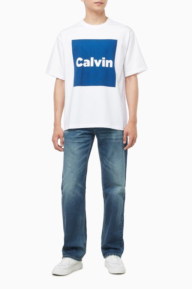 Calvin Klein - Áo thun thời trang nam Logo Box Graphic Relaxed T-Shirt