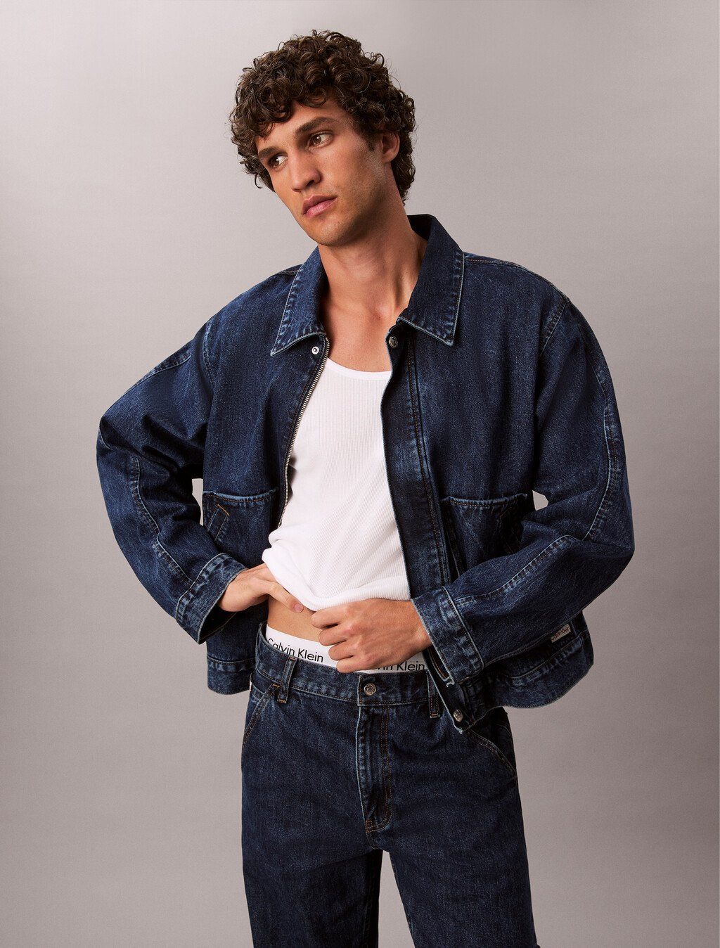 Calvin Klein - Áo khoác jeans nam Workwear Denim Jacket