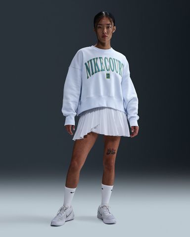 Nike - Áo nỉ tay dài thể thao Nữ NikeCourt Phoenix Fleece Women's Over-Oversized Crew-Neck Tennis Sweatshirt